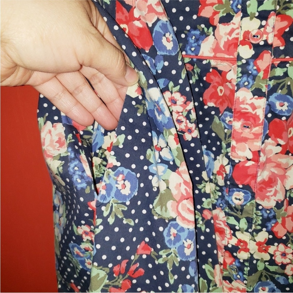 torrid Navy Floral Strapless Dress - Picture 3 of 7